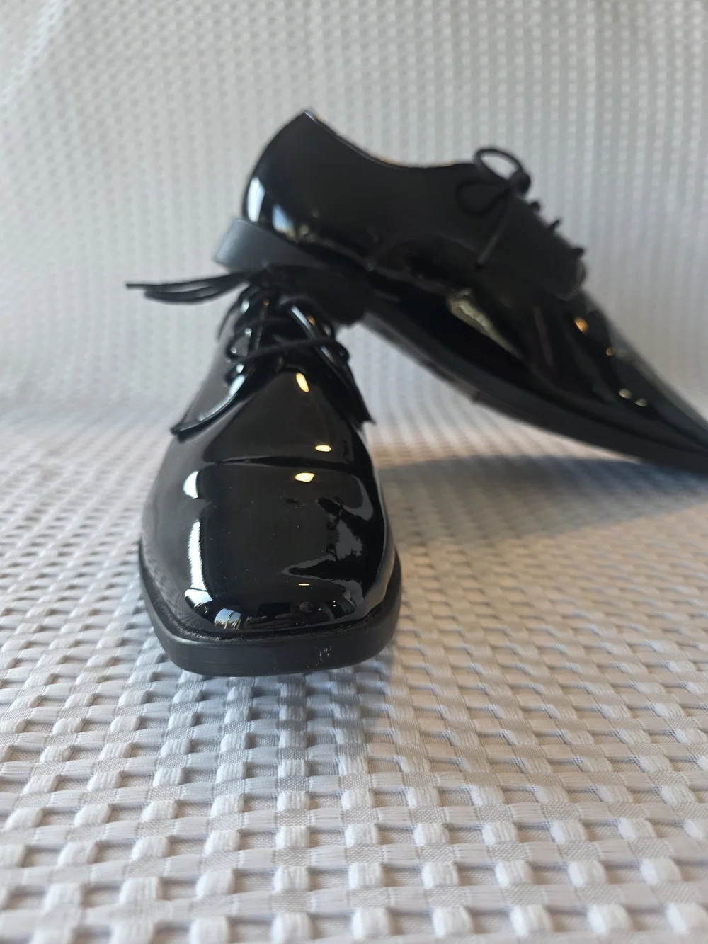 Joseph Abboud Black Patent Leather Tuxedo Dress Shoes Men's 10.5M Formal